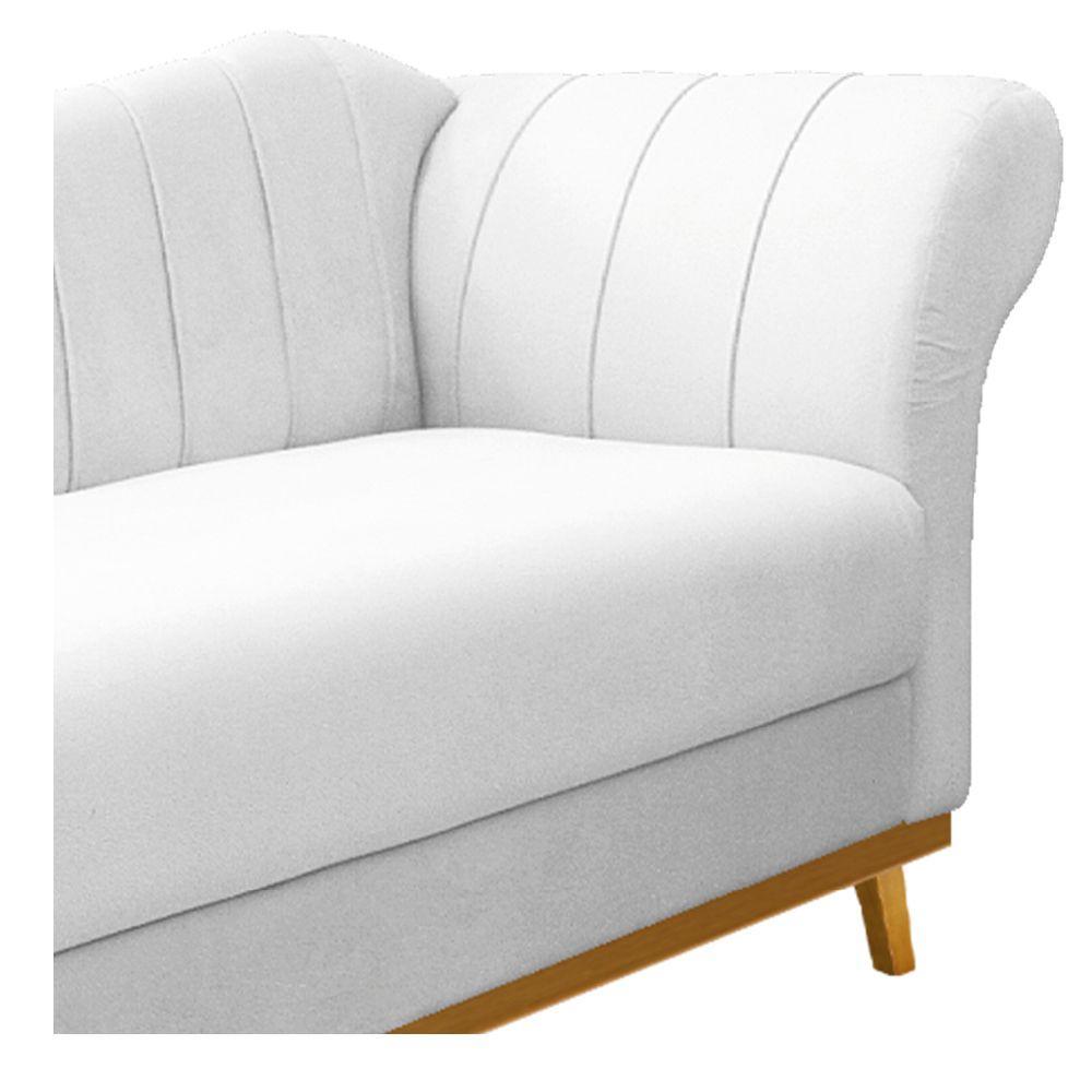 Recamier Vanessa 185cm Lado Esquerdo Suede Branco Doce Sonho - 5