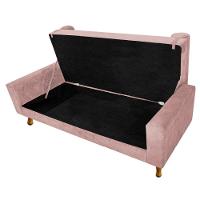 Recamier Félix Solteiro 120cm Suede Rosê Doce Sonho Móveis