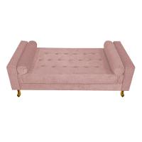 Recamier Félix Solteiro 120cm Suede Rosê Doce Sonho Móveis - 5