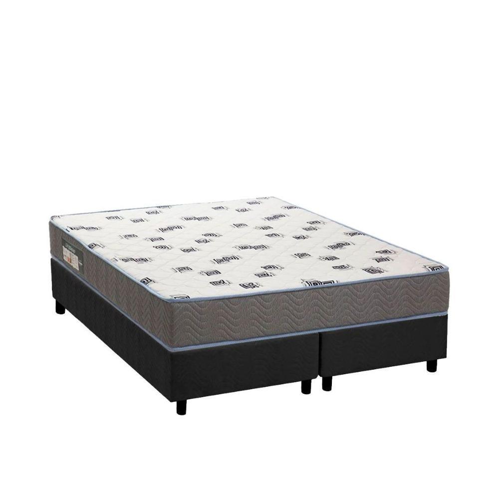 Cama Box Queen: Colchão Espuma D33 Ortobom Light + Base CRC Suede Gray(158x198) - 1