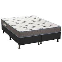 Cama Box King: Colchão Espuma D33 Ortobom Light Saúde + Base CRC Suede Cinza(186x198) - 1