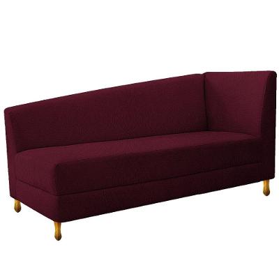 Recamier Valéria 160cm Lado Esquerdo Suede Bordô Doce Sonho