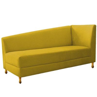 Recamier Valéria 160cm Esquerdo Suede Amarelo Doce Sonho