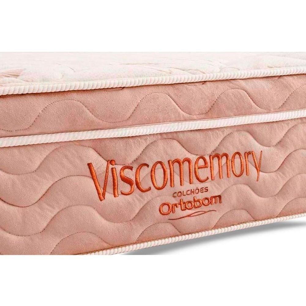 Cama Box Queen: Colchão Espuma Ortobom Apollo Viscomemory Bamboo + Box Courano Clean(158x198) - 3