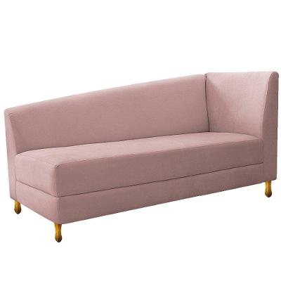 Recamier Valéria 140cm Lado Esquerdo Suede Rosê Doce Sonho