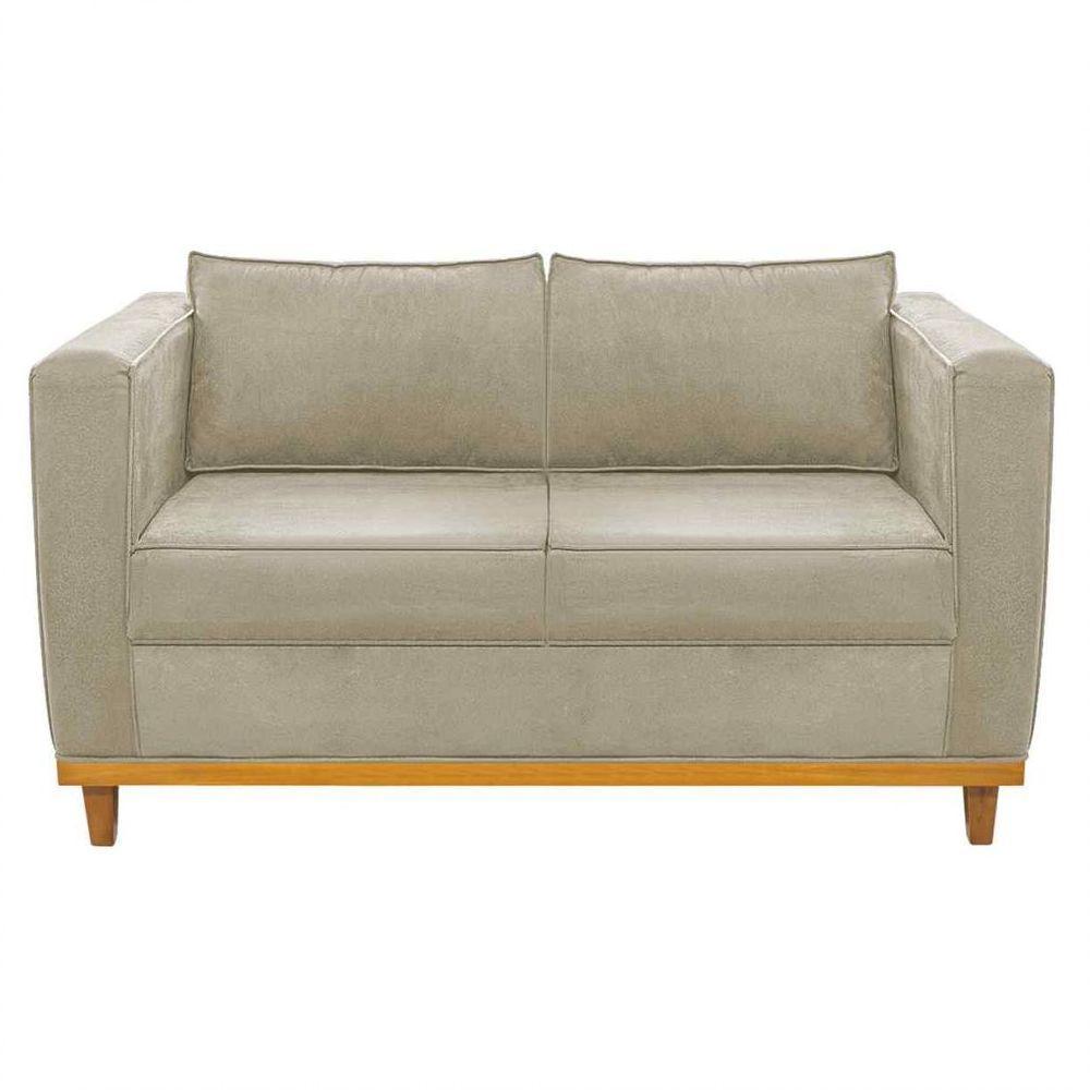 Sofá 2 Lugares Europa Linho Bege - 5