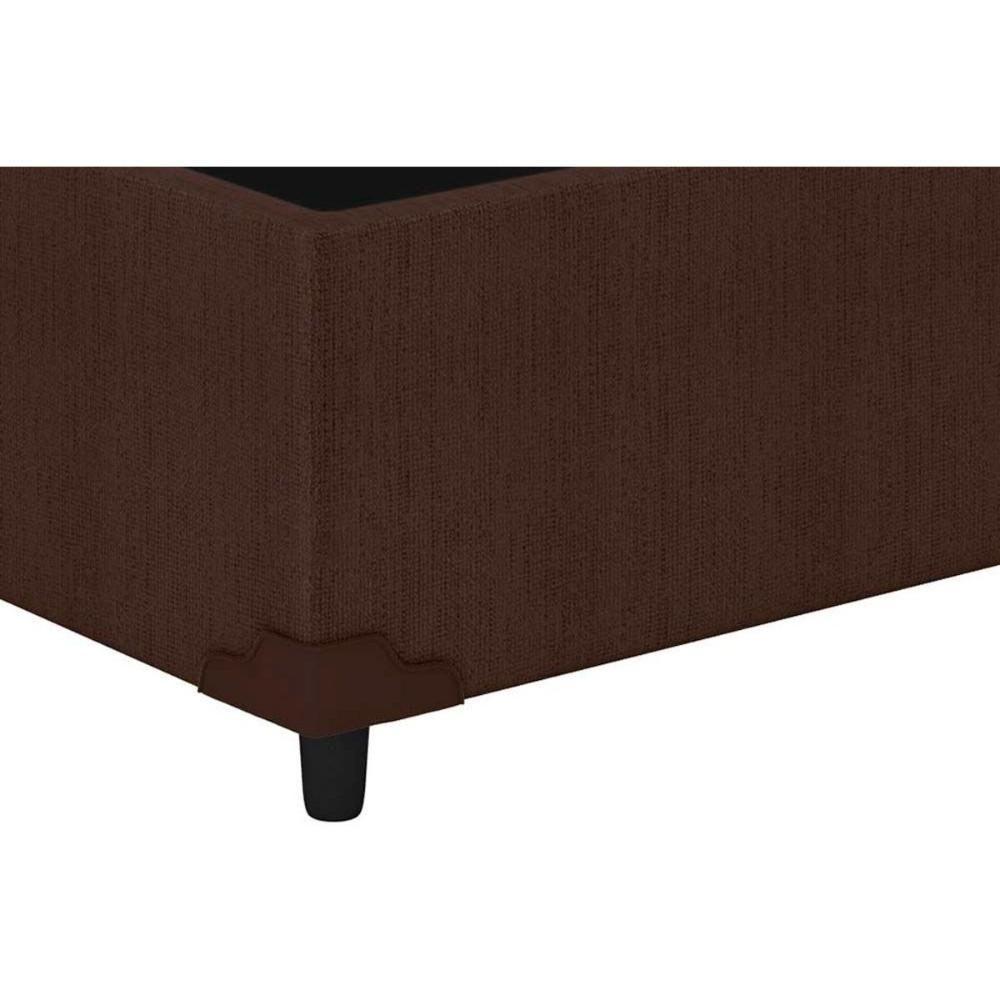 Cama Box Casal: Colchão Molas Anjos Superlastic Duo Sono + Base CRC Courano Brown(138x188) - 5