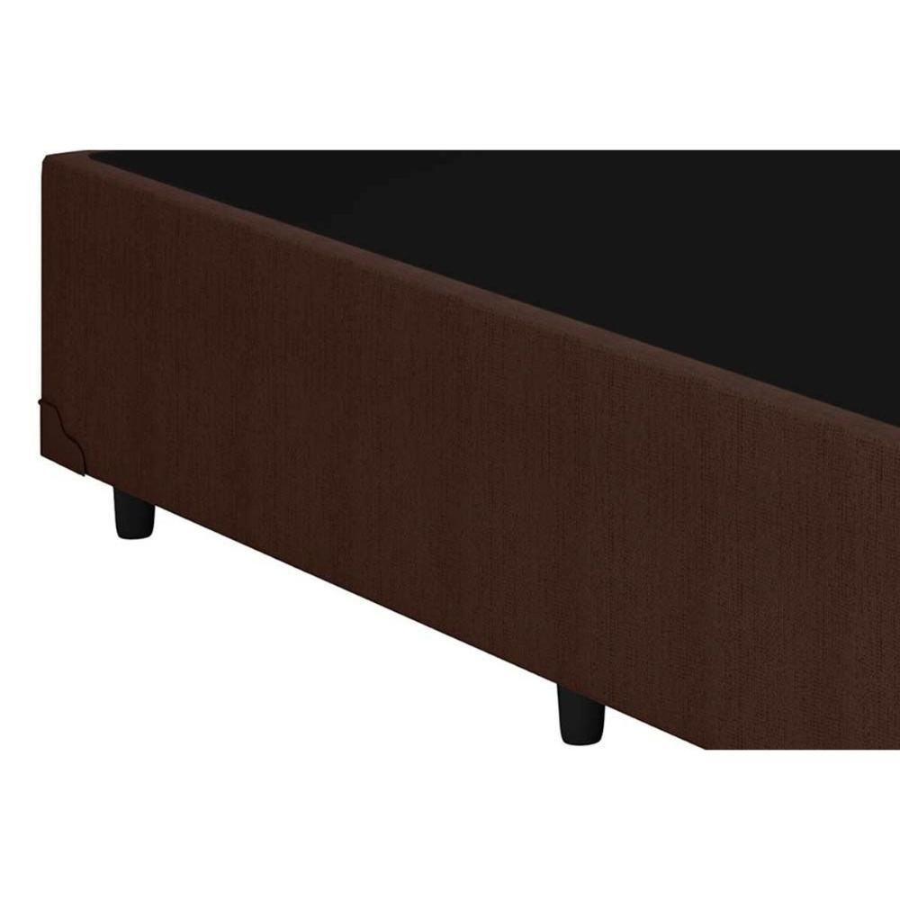 Cama Box Casal: Colchão Molas Anjos Superlastic Duo Sono + Base CRC Courano Brown(138x188) - 6