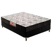 Cama Box Casal: Colchão Espuma D33 Paropas Pasquale + Base CRC Suede Black(138x188) - 1