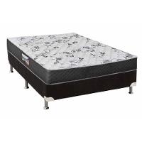 Cama Box Casal: Colchão Anatômico Herval D28/EP Ortopedic Black+ Base CRC Suede Black(138x188) - 1