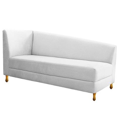 Recamier Valéria 185cm Lado Direito Suede Branco Doce Sonho