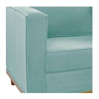 Sofá 2 Lugares Europa Suede Azul Tiffany - 3