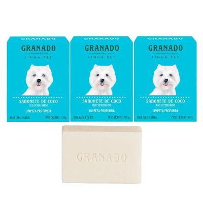 Kit 3 Sabonete Em Barra Pet Coco Limpeza Profunda 100g Granado