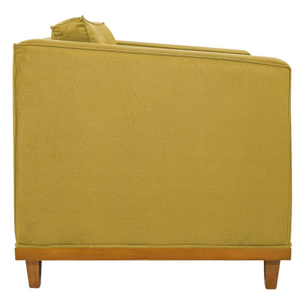 Sofá 2 Lugares Europa Suede Amarelo - 3