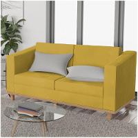 Sofá 2 Lugares Europa Suede Amarelo - 6