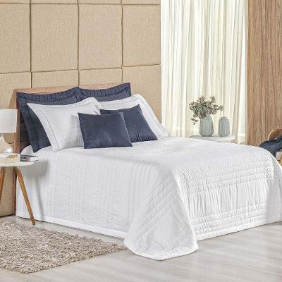Cobre Leito Eden King 3 Peças Hipercal 180 Fios 100% Poliéster - Branco