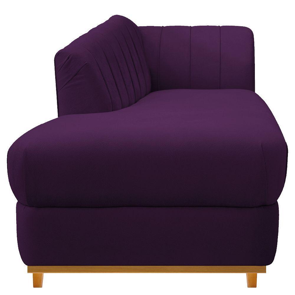 Recamier Vanessa 160cm Lado Esquerdo Suede Roxo Doce Sonho - 7
