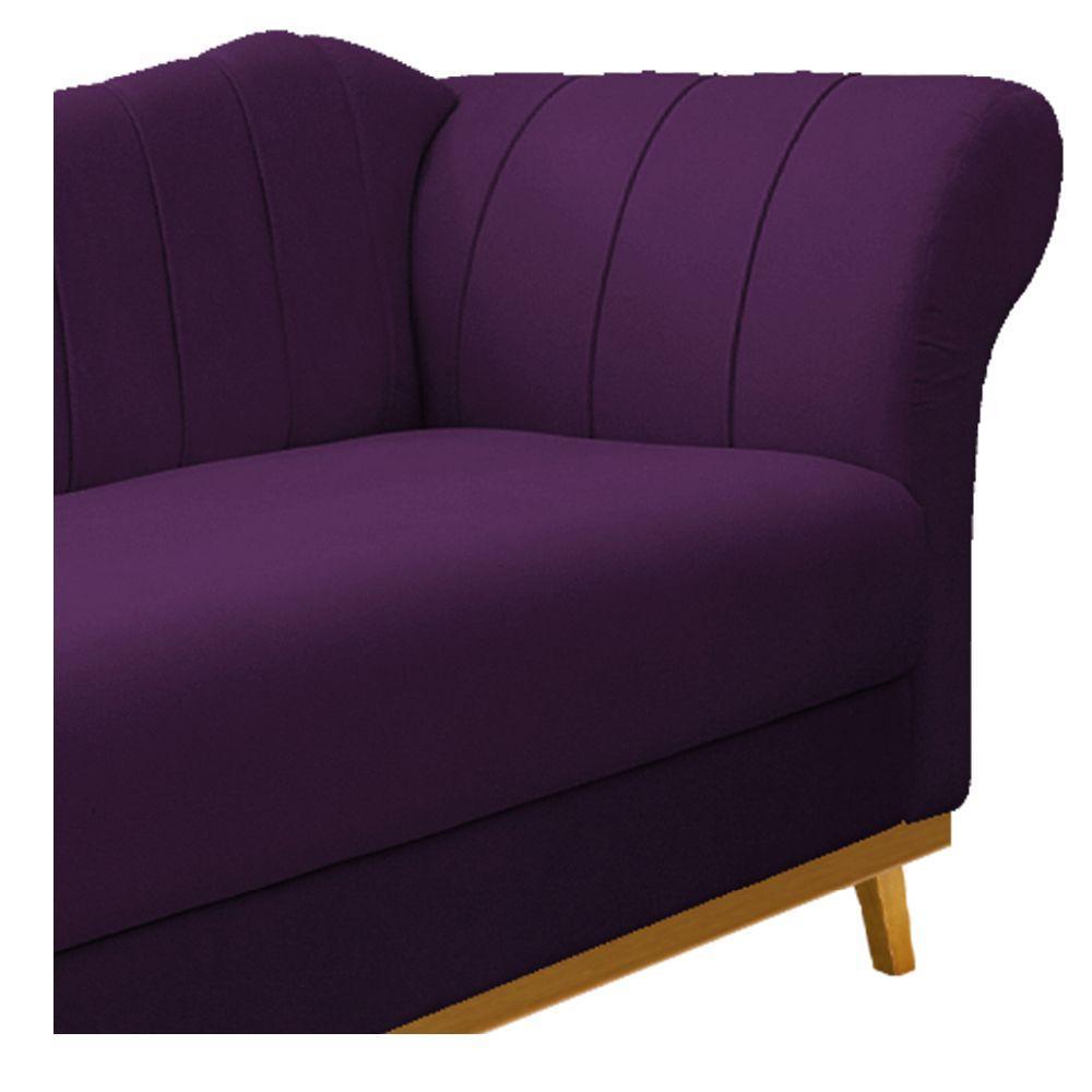 Recamier Vanessa 160cm Lado Esquerdo Suede Roxo Doce Sonho - 8