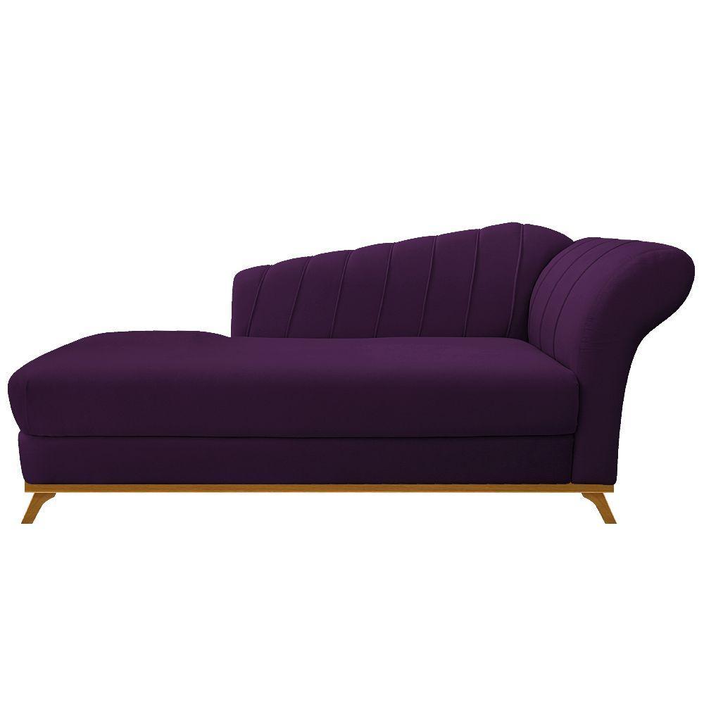 Recamier Vanessa 160cm Lado Esquerdo Suede Roxo Doce Sonho - 6