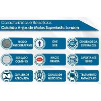 Cama Box Solteiro: Colchão Molas Ensacadas Anjos MasterPocket London + Base CRC Courano White(88x188) - 5