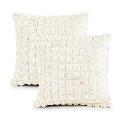 Kit 02 Capas De Almofadas Willow 45cm X 45cm 100% Poliéster - Marfim