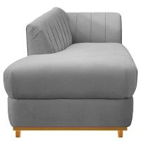 Recamier Vanessa 140cm Lado Esquerdo Suede Cinza Doce Sonho