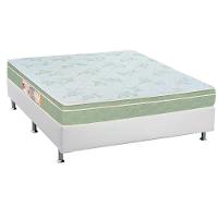 Cama Box Casal: Colchão Espuma D33 Castor Sleep Max + Base Crc Courano White(138X188) - 1