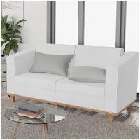 Sofá 2 Lugares Europa Suede Branco - 5