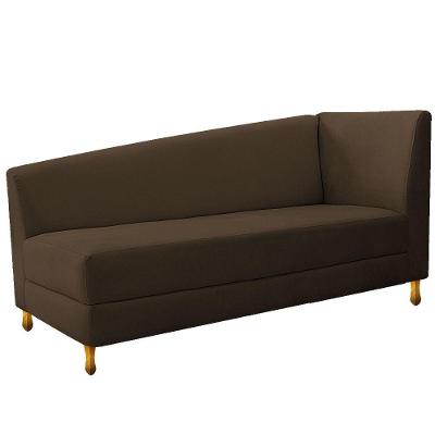Recamier Valéria 160cm Lado Esquerdo Suede Marrom Doce Sonho