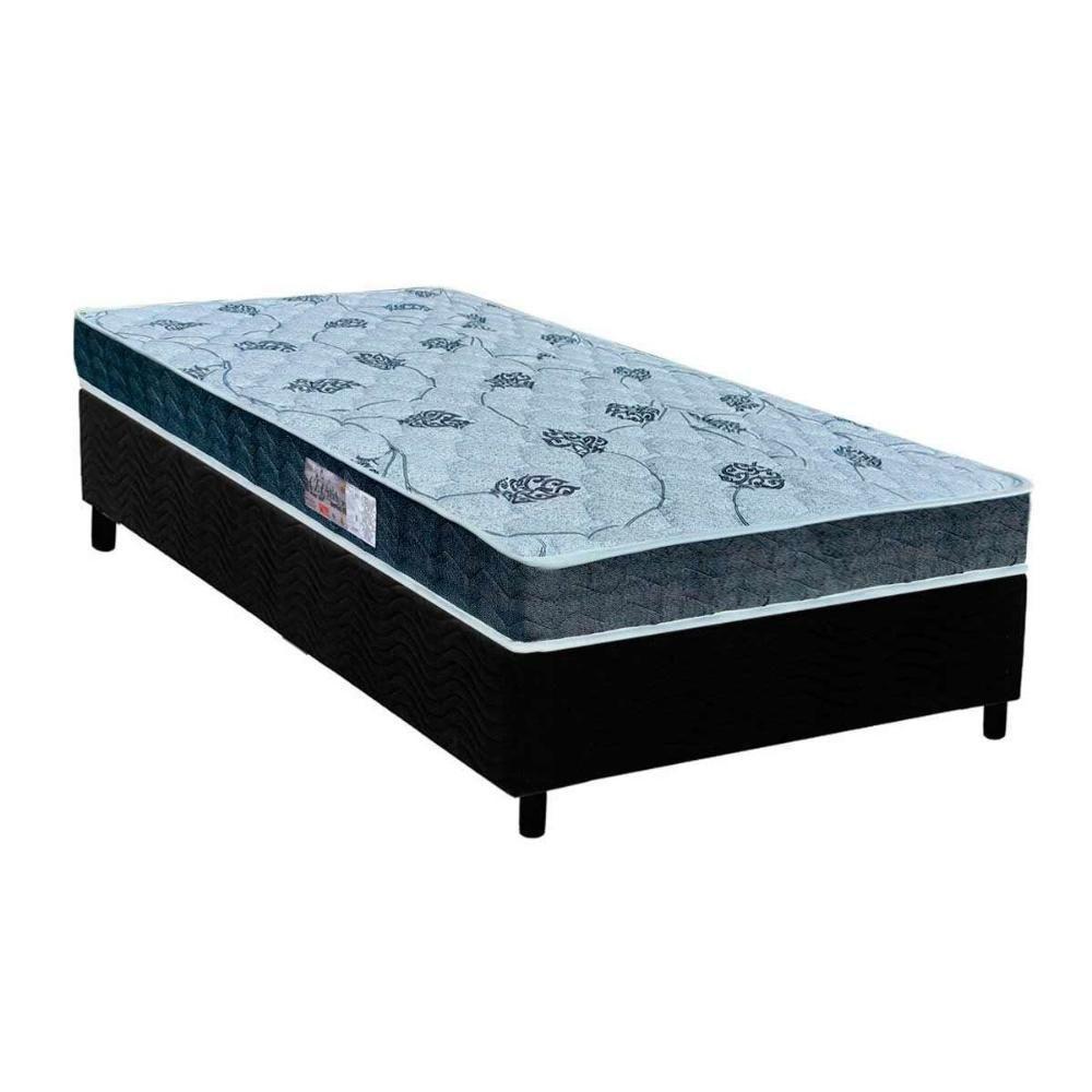 Cama Box Solteiro: Colchão Ortopédico Orthoflex D45/EP Anatômico Cecina + Base CRC Suede Black(88x188) - 1