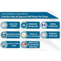 Cama Box Baú Casal: Colchão Espuma D45 Polar Pérola + Base CRC Suede Clean(138x188) - 2