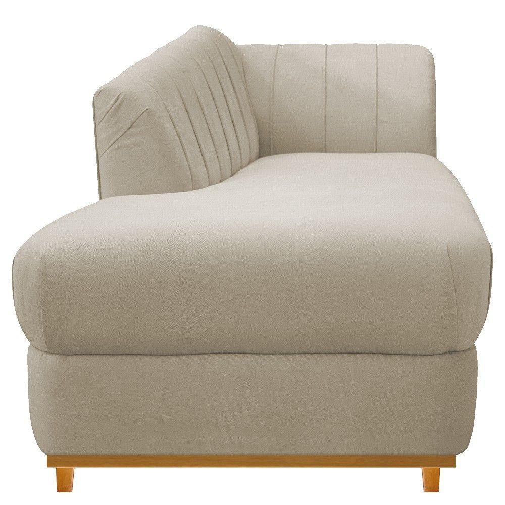 Recamier Vanessa 185cm Lado Esquerdo Suede Bege Doce Sonho - 5