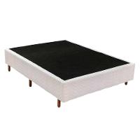 Cama Box Casal: Colchão Molas Polar MasterPocket Ensacadas Rubi + Base CRC Rústico Branco(138x188)