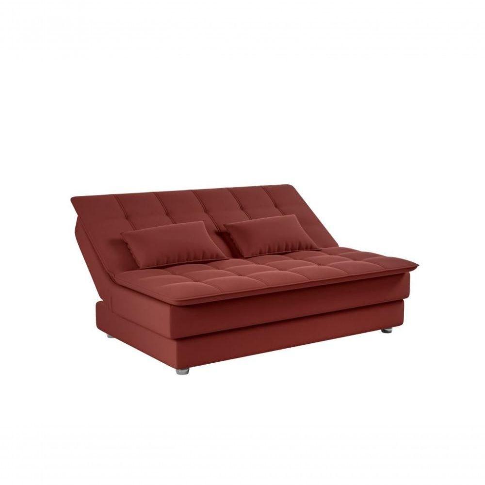 Sofá Cama Reclinável 2 Lugares Penélope - Veludo Vinho - 3