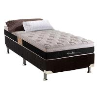 Cama Box Solteiro: Colchão Molas Herval Maxspring Marselha + Base CRC Suede Black(88x188) - 1