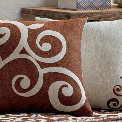Almofada Decorativa Turin Quadrada Com Refil 58% Algodão / 42% Poliéster - Arabesco Coral