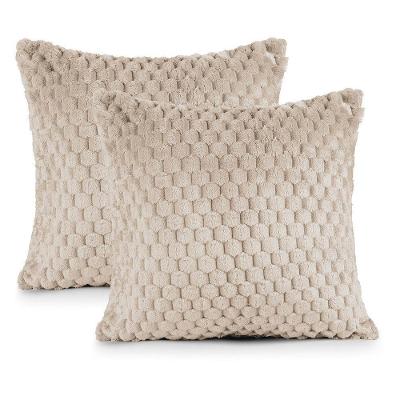 Kit 02 Capas De Almofadas Marshmallow 45cm X 45cm 100% Poliéster - Baunilha