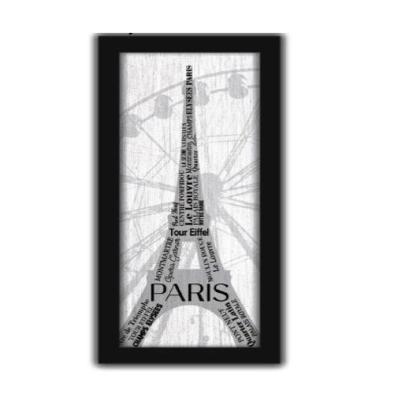 Quadro Paris 60cm Estilo Frances Com Moldura Ideal Para Consultórios