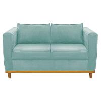 Sofá 2 Lugares Europa Suede Azul Tiffany - 10