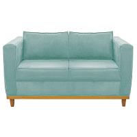 Sofá 2 Lugares Europa Suede Azul Tiffany - 9