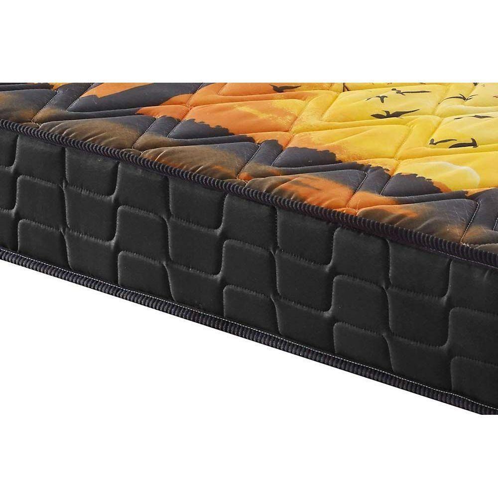 Cama Box Baú Casal: Colchão Ortopédico Anjos D28 / Ag65 Pantanal + Base Crc Suede Black(138X188) - 2