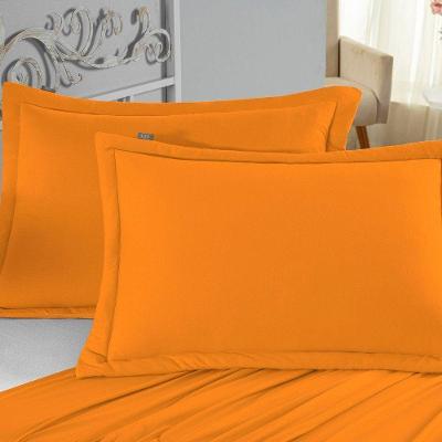 Porta Travesseiro Matelado Nobre 1 Peça Malha 100% Algodão - Laranja