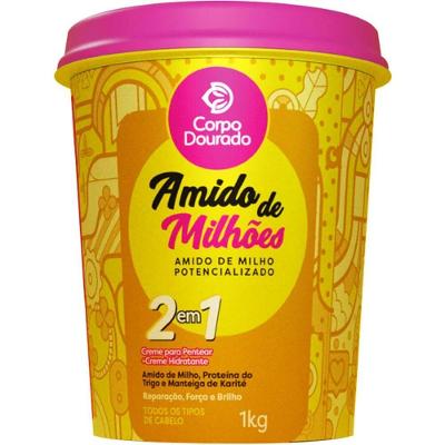Corpo Dourado Amido De Milhões - Creme 2 Em 1 De Pentear E Hidratação 1kg