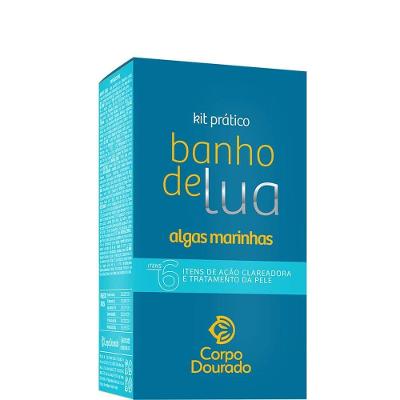 Corpo Dourado Banho De Lua - Kit Prático Pelos Dourados Algas Marinhas (6 Itens)