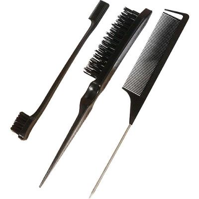 Nobrand - Kit Pentes E Escovas Para Mechas E Finalização Preto (3 Produtos)