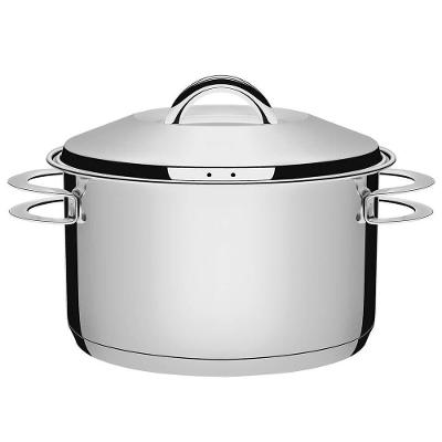 Caçarola Tramontina Solar Funda 28 Cm 8,4 L Em Aço Inox Fundo Triplo Com Tampa E Alças 62504280