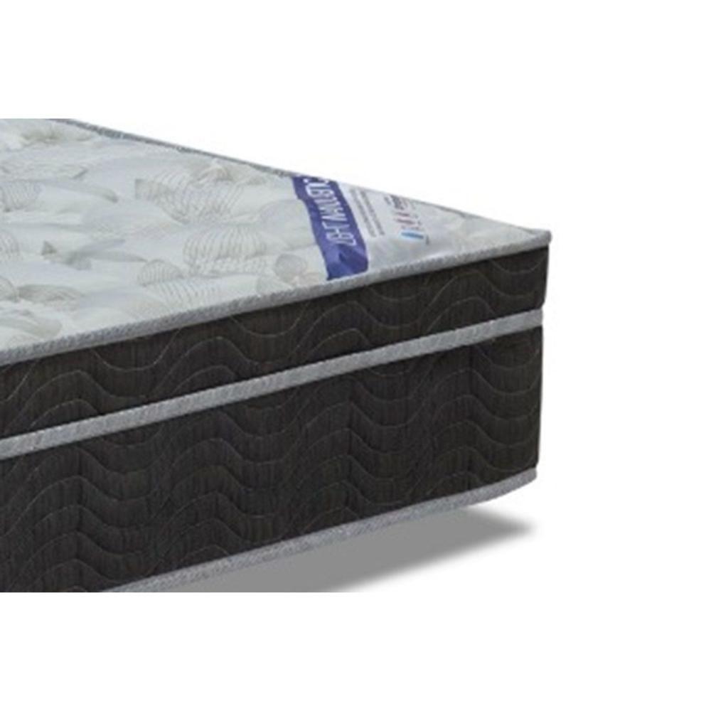 Cama Box Baú King: Colchão Molas Bonnel Ortobom Nanolastic Light + Base CRC Suede Black(186x198) - 3