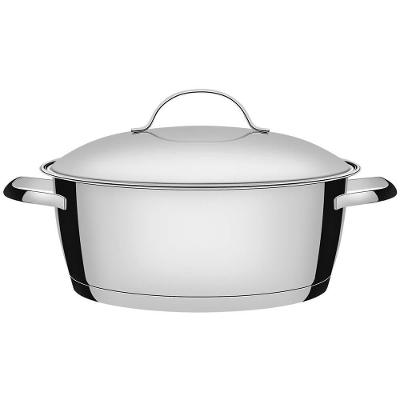 Caçarola Rasa Tramontina Allegra Em Aço Inox Com Fundo Triplo 22 Cm 3,3 L 62653221