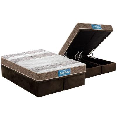 Cama Box Baú Queen: Colchão Espuma Probel D33 / Ep Próintense + Base Brown(158X198)