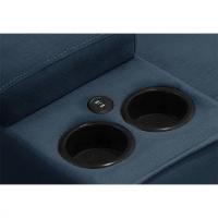 Sofá Ferguile Genebra 3 Lugares Com Porta Copo E Usb Azul - 2